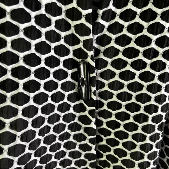 Joseph Ribkoff Swing Jacket Womens 6 Asymmetric Geometric Black White Textured - Picture 8 of 16